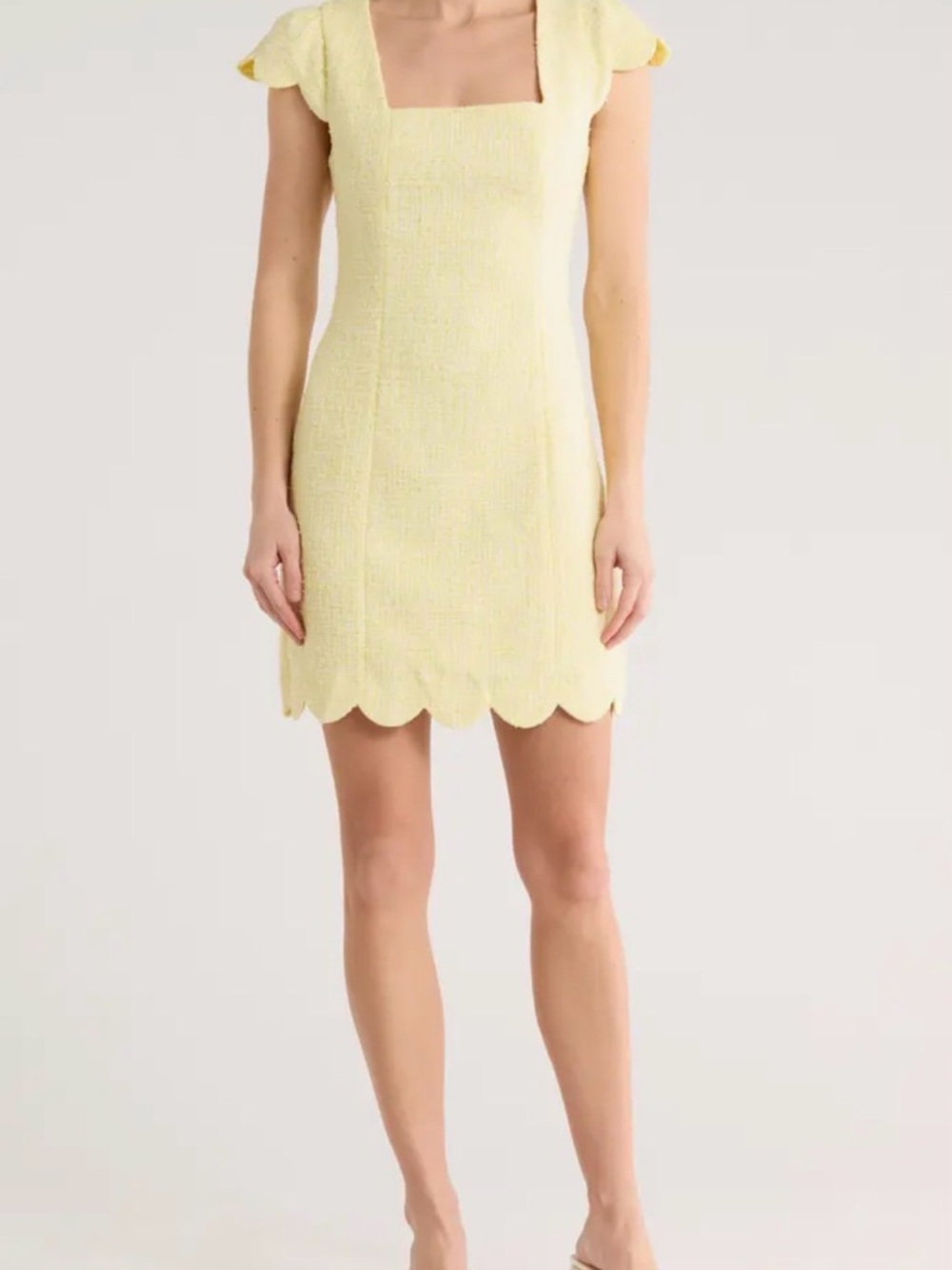 Lily Pulitzer Maisley Boucle Shift Dress, Size 2, Light Yellow
